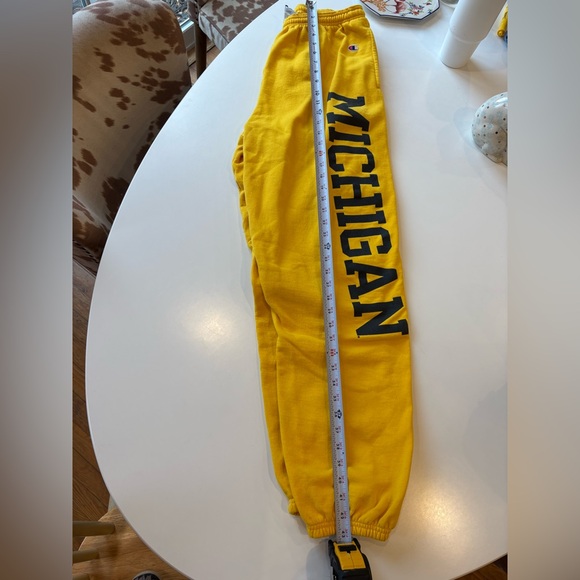 Champion Bright Yellow University of Michigan Athletic Sweatpants - Picture 4 of 4